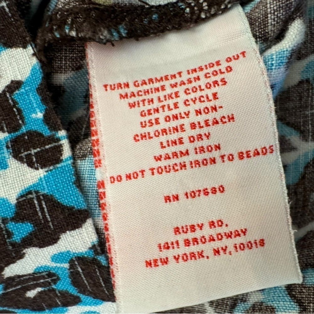 Ruby Rd Blue Animal Print Dress Size 20W - Picture 6 of 9